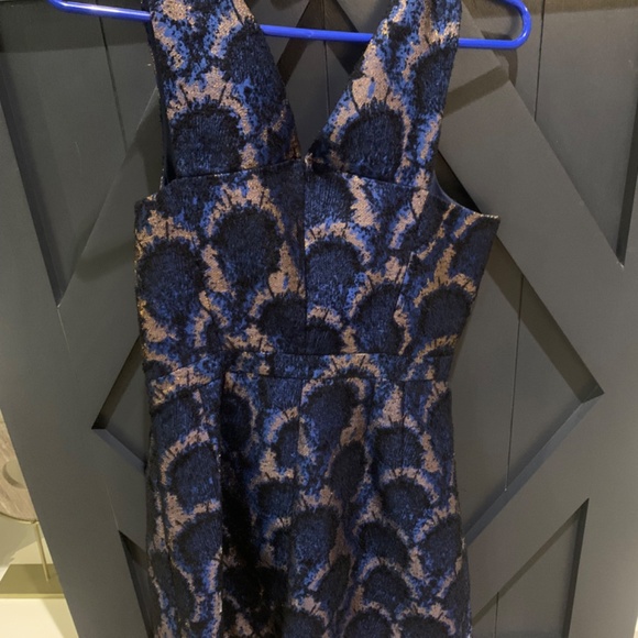 J Crew Blue & Gold Cocktail Dress - Picture 4 of 4